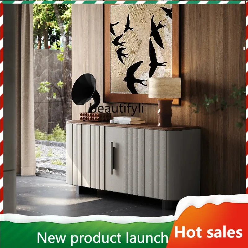 

F56 Italian Style Light Luxury Sideboard Cabinet Living Room Storage Cabinet Villa Home Partition High-End Entrance Cabinet