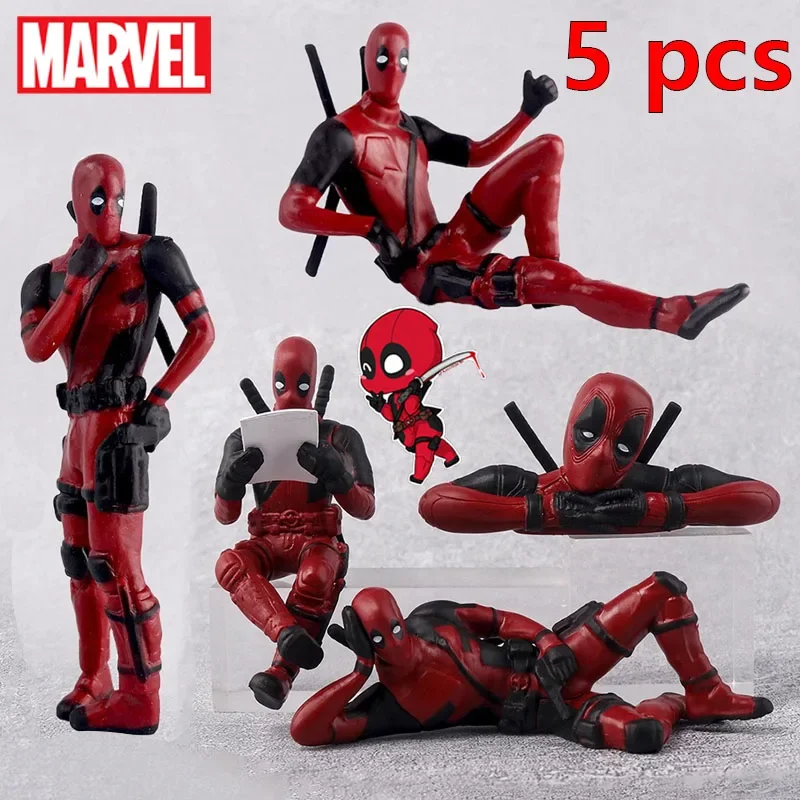 

1 set of Disney Deadpool Toy Animation Model Tabletop Decoration Car Accessories Kids Model Toys Gift Cartoon Character