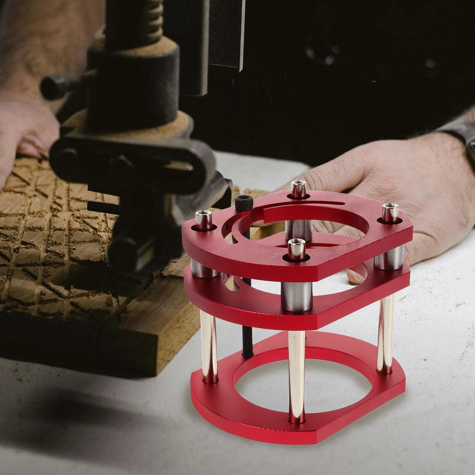 

Aluminum Alloy Lift Table Router Base Height Adjustable Stable Trimming Slotting Precision Tenoning Chamfering Work Benches