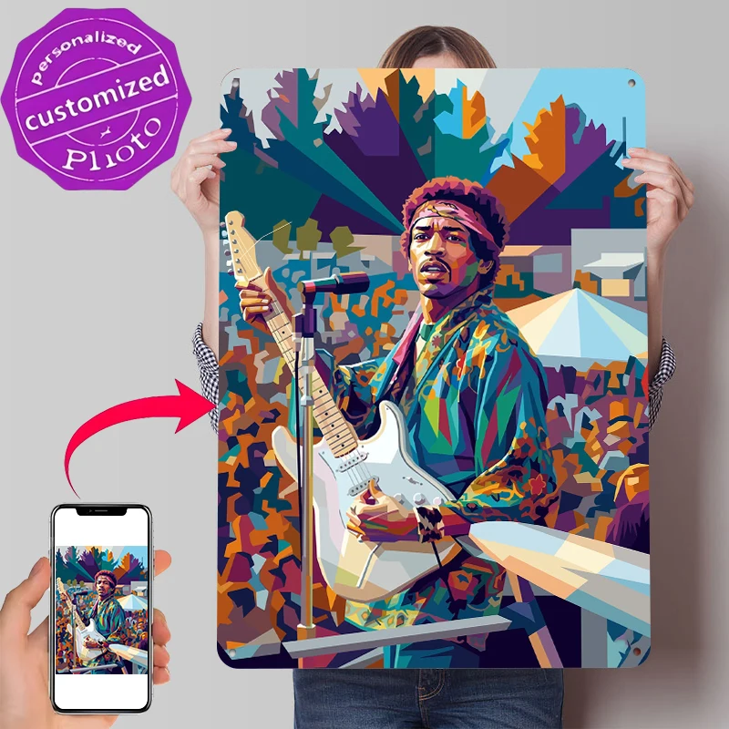 Retro Gaming On - Poster in Latta di Jimi Hendrix
