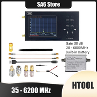 SA6 Spectrum Analyzer Handheld Frequency Portable Analyzer 35-6200 MHz RF Input Signal Generator HT004A 100K-6Ghz 30dB