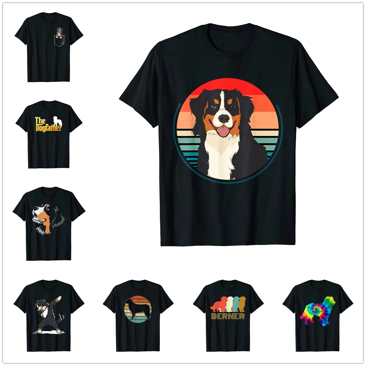 Bernese Mountain Dog Best Friends For Life T-Shirt 100% Cotton Men Women Hip Hop T Shirts For Gift Size XS-5XL