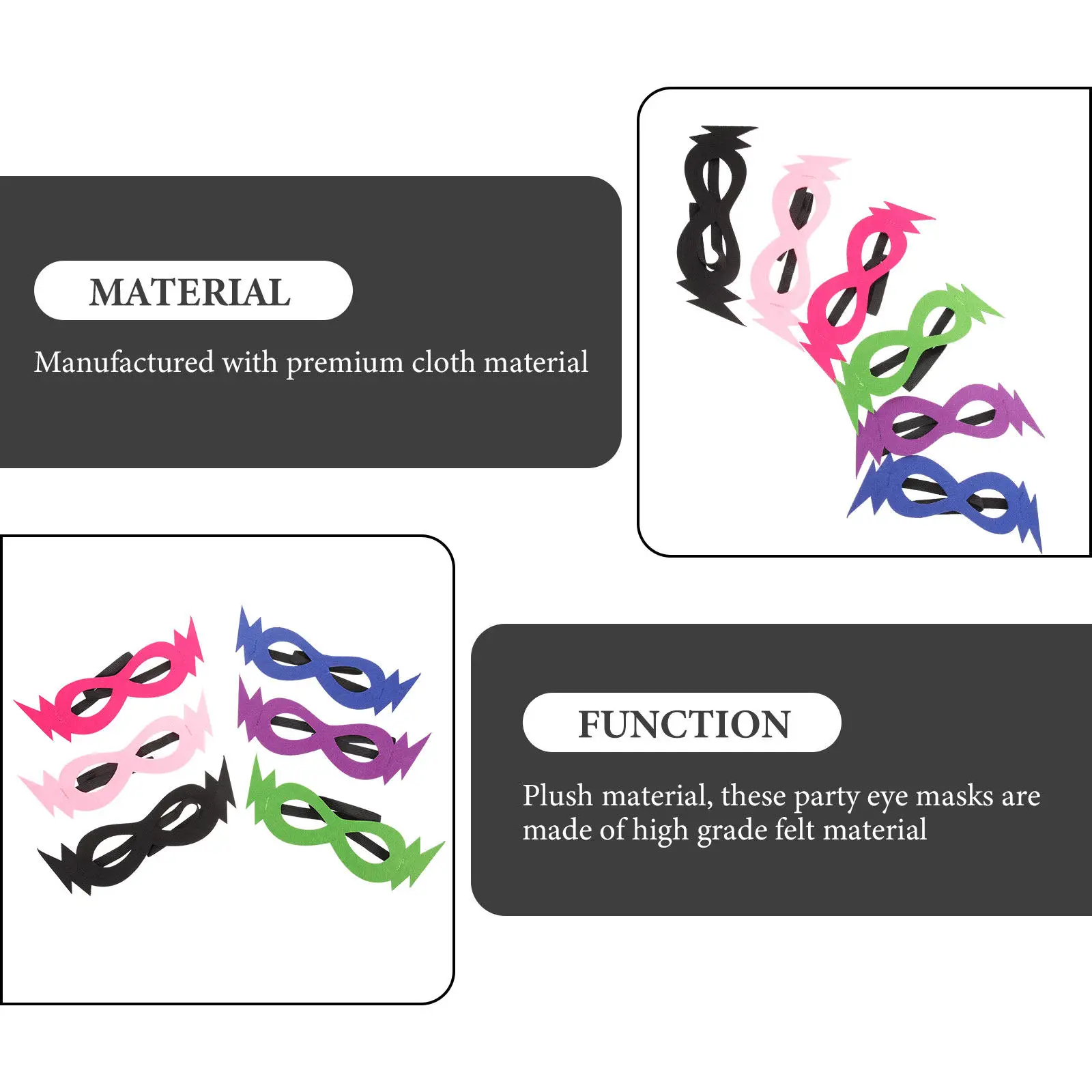 

6Pcs Eye Mask Set Costume Masks for Kids Party Birthday Halloween Mardi Gras Masquerade Cosplay Fancy Dress Masks