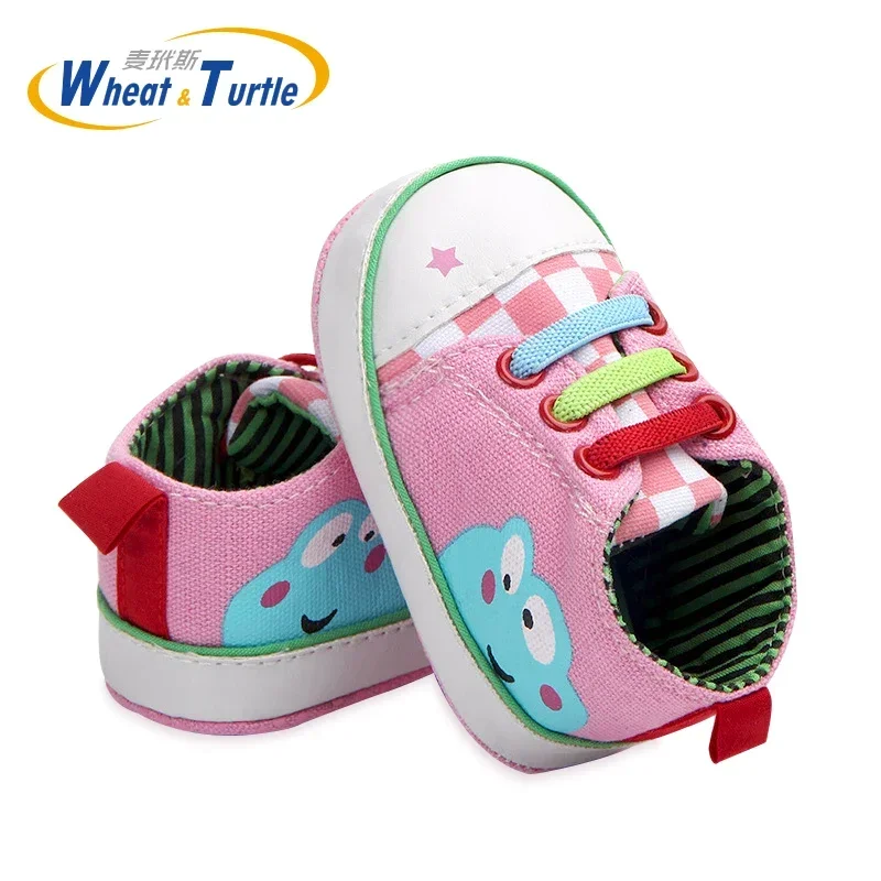 Toddler Shoes Newborn Infant Baby Canvas Anti-slip Crown Print Soft Sole  Shoe Fashion Geometric Cotton