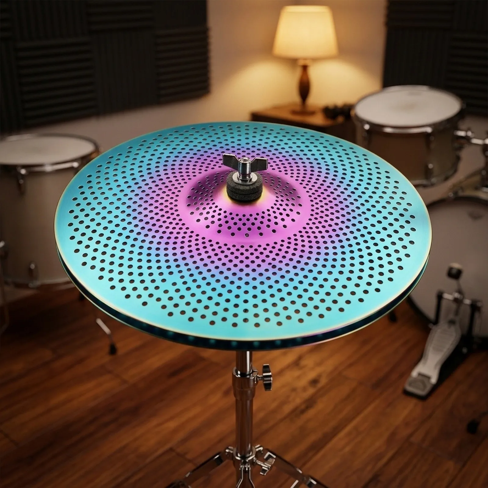 14inch 14 Inch Low Volume Cymbal Timbale Colorful Silent Cymbal Easy Installation Design Suitable For Beginners