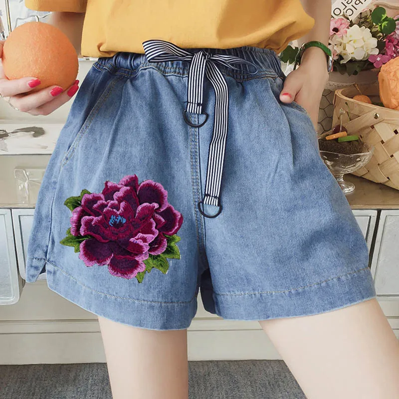 Flower Applique Embroidered Sew On Patches For Clothes Dress Fashion Sticker Diy Decoration Roses Repair Scrapbooking