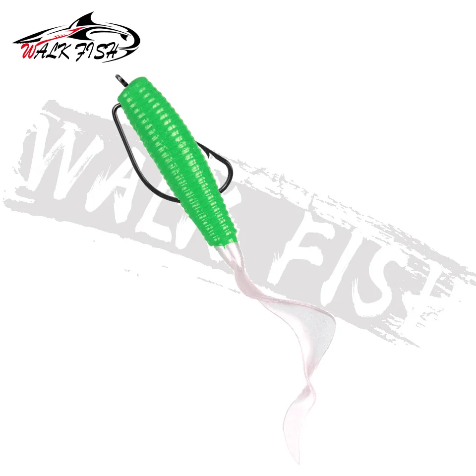 WALK FISH 50 Stück 2,3-5,5 cm Angelhaken aus Kohlenstoffstahl, breiter Crank-Haken, versetzter Angelhaken, Angelhaken für Weichköder, Widerhaken, Karpfenhaken – Detail 12