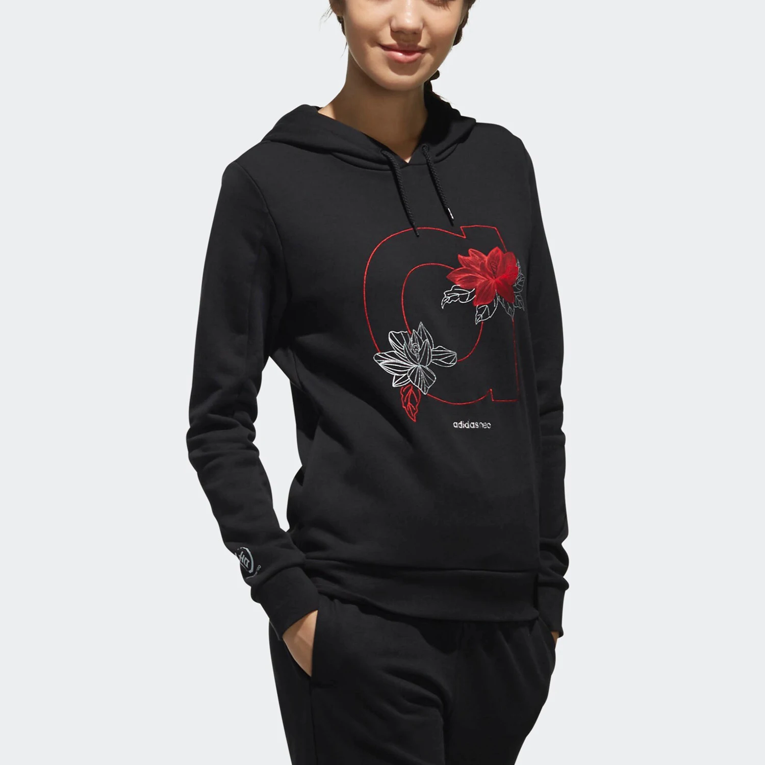 Adidas genuine neo season new women's W SWEAT HD hooded pullover DZ7601