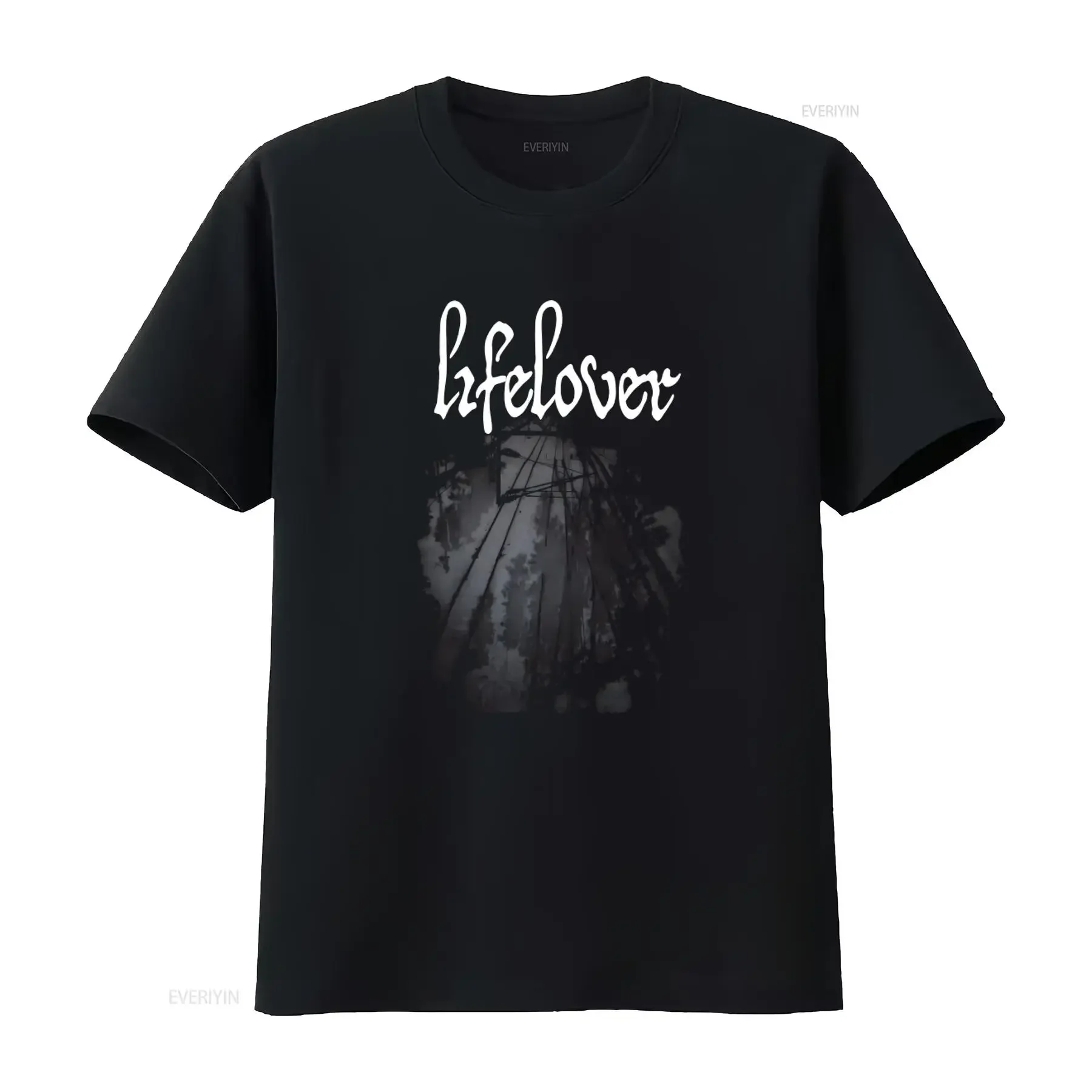 2008 Vintage Lifelover Konkurs Black Metal Band T Shirt DSBM Style Forgotten Tomb Inspired vintage Washed Casual Stretched