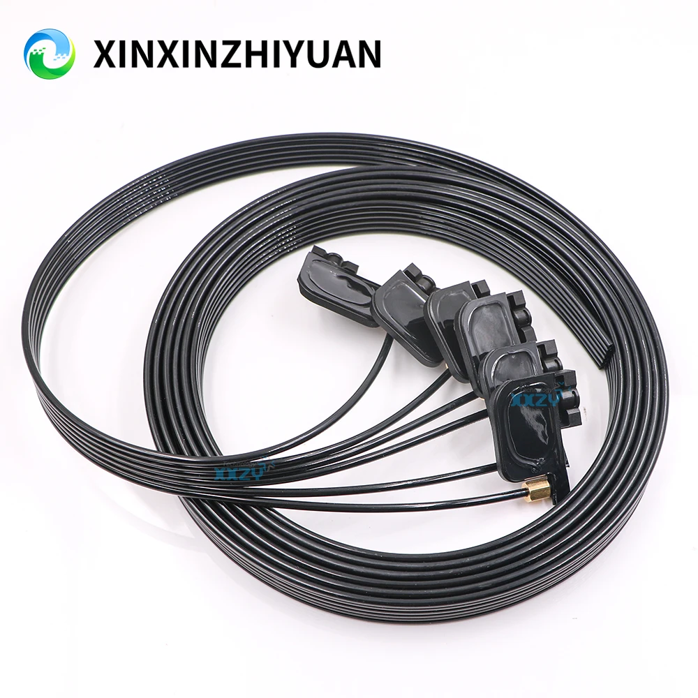 6 Color UV Ink Tube 2m Hose Pipe Line with Nut Small Damper For Epson R330 L800 L805 L1800 R1390 R1800 1250 R1900 Printer Parts