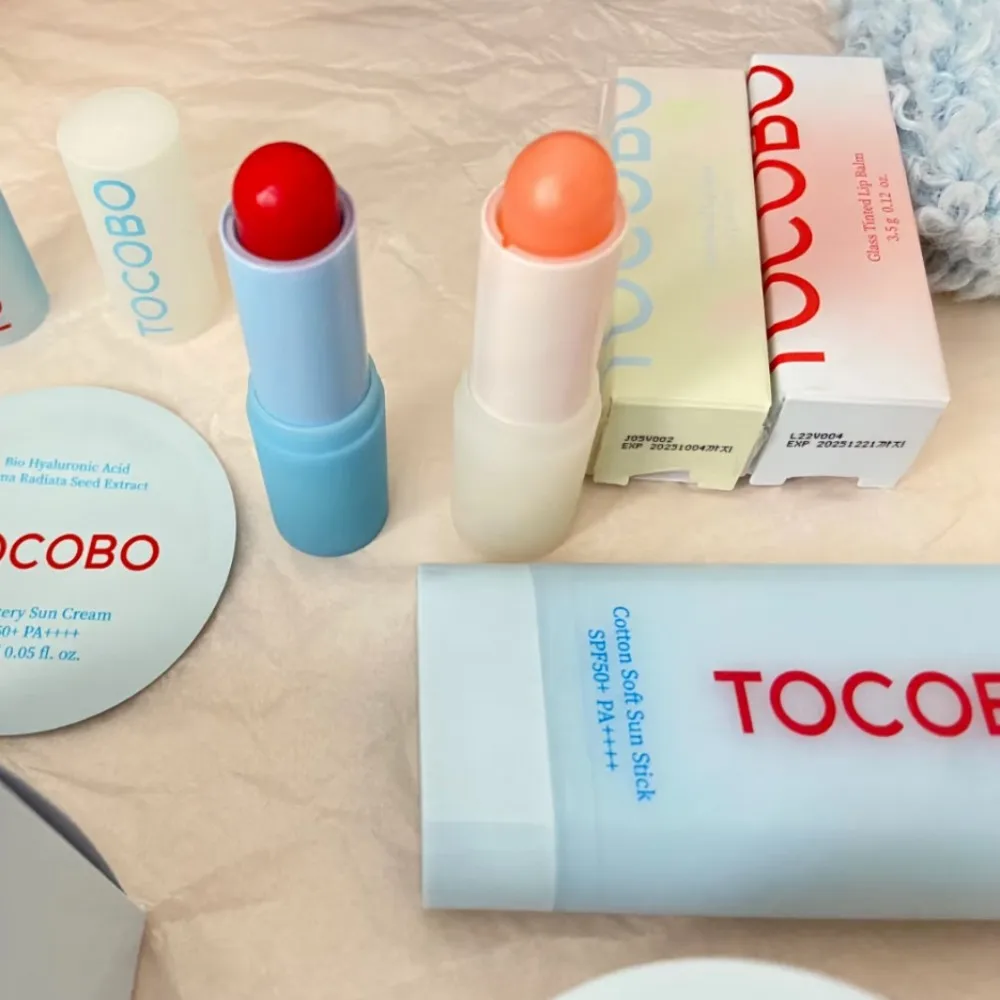 Korean Makeup High Moisturizing Lip Balm Mirror Lipstick, SPF50 Sunscreen Sun Stick, Makeup Remover Oil, Skin Care