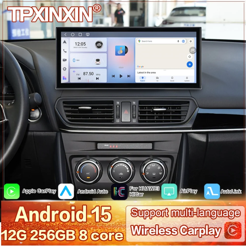 15.8 Inch For Mazda CX-4 2016-2021 Qualcomm 8 core Multimedia Android GPS Navigation Audio Car Radio Stereo Receiver Head Unit