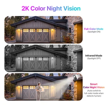Vstarcam 2K Solar Security Cameras Wireless Outdoor Battery Powered Security Camera PIR Motion Alarm Cloud Storage Two Way Audio 3
