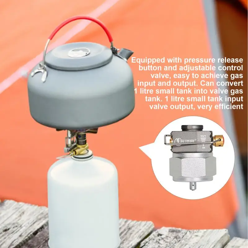 Camping Stove Fill Adapter Backpacking Stove Refill Adapter Reusable Portable Propane Tank Filling Adapter For Camping Hiking