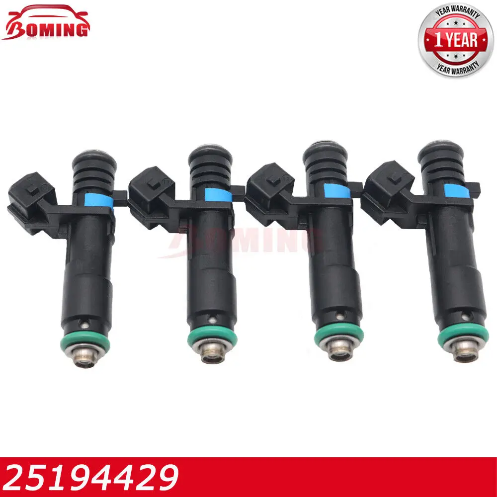 4PCS 25194429 New Car Fuel Injectors Fits For Chevrolet For Spark Classic Beat 25194429 25186566 240720164