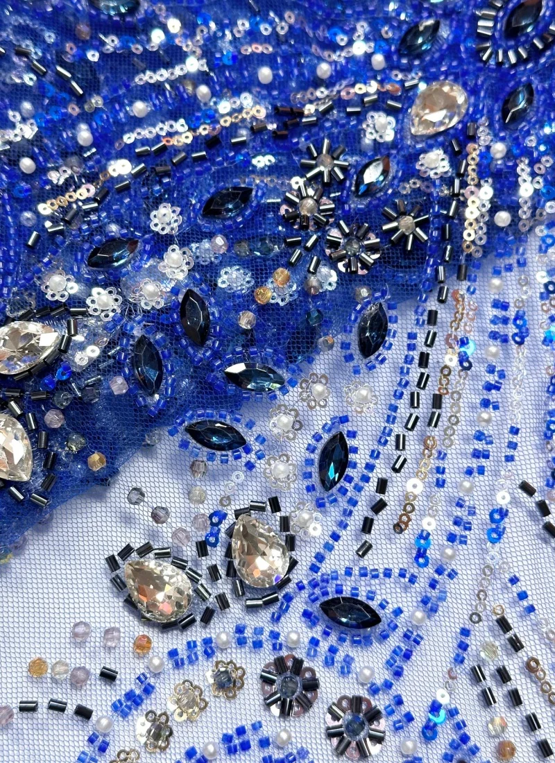 

Ткань из тюля и кружева Madison 2026, высококачественная, с пайетками и вышивкой бисером, для свадебных и праздничных платьев в нигерийском и французском стиле