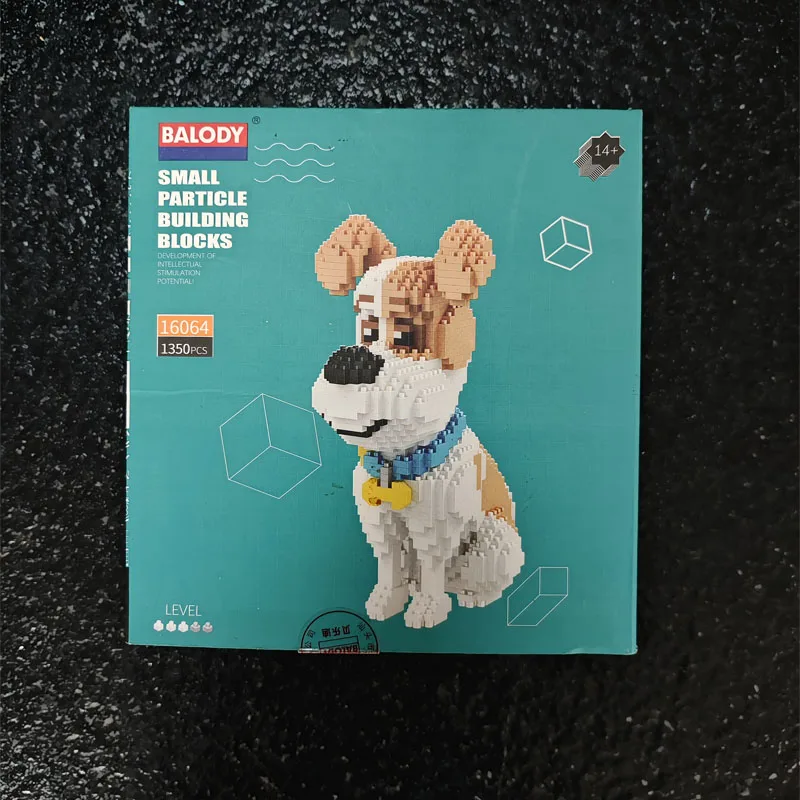 Balody 16064 Cartoon Cute Pet Dog Model Corgi Collie Mini Building Blocks Model Birthday Toys for Children Gifts