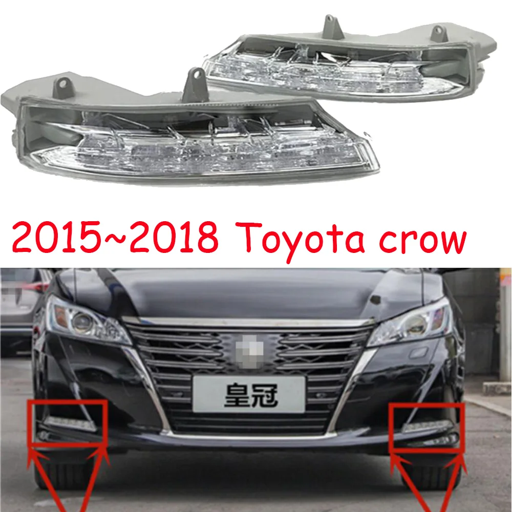 

1pcs car bumper headlight for Crown daytime light 2015~2018y DRL car accessories LED headlamp for Crown fog light