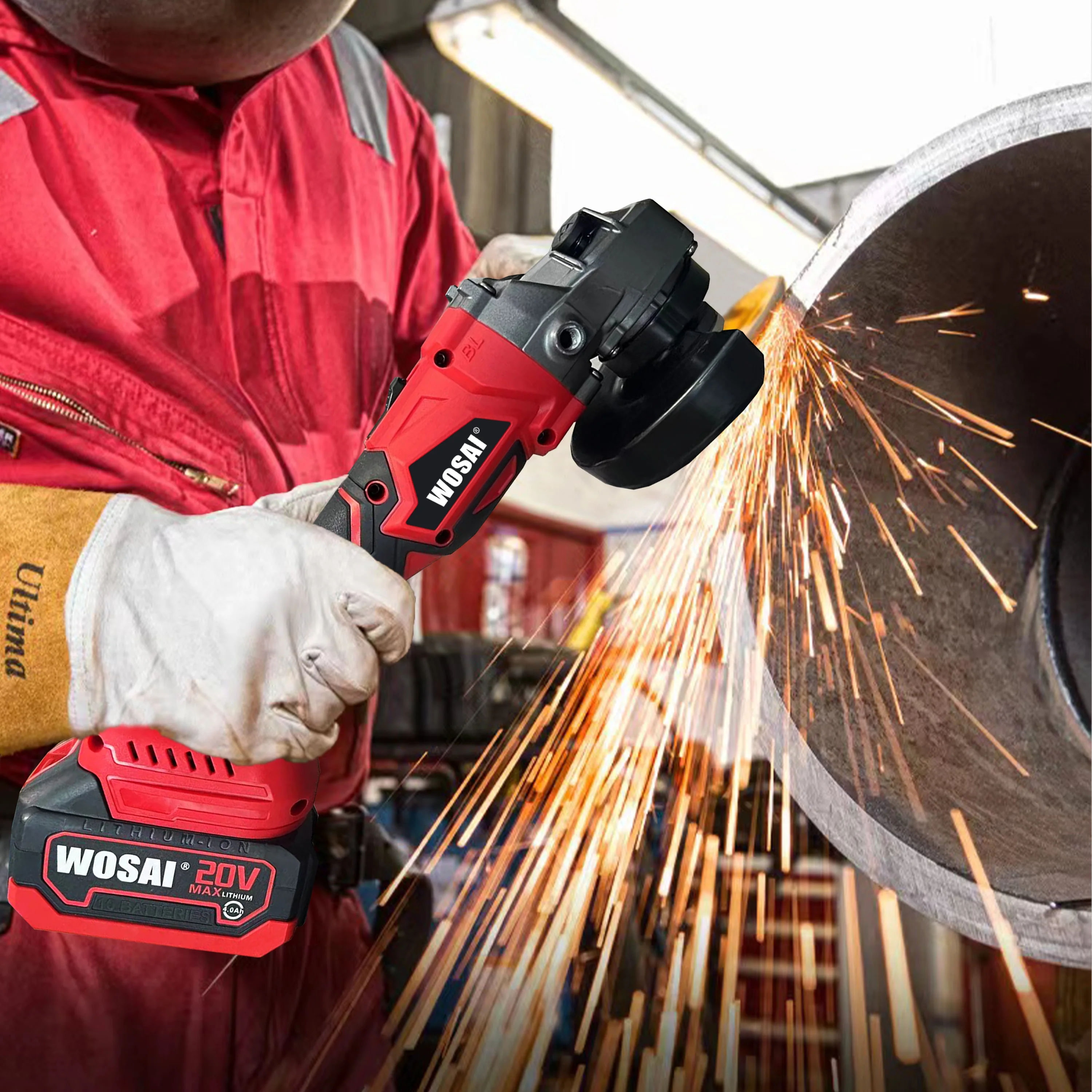 WOSAI 20v Lithium Battery Angle Grinder Battery Powered Tool