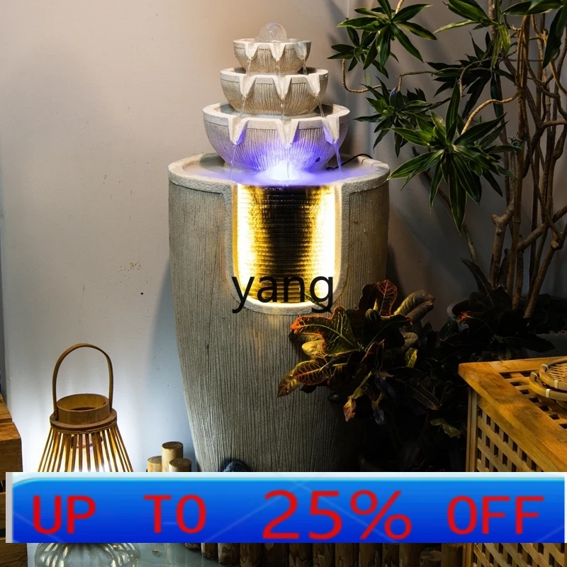 LTT floor-to-ceiling flowing water ornament circulation fountain living room decoration lucky balcony water landscape
