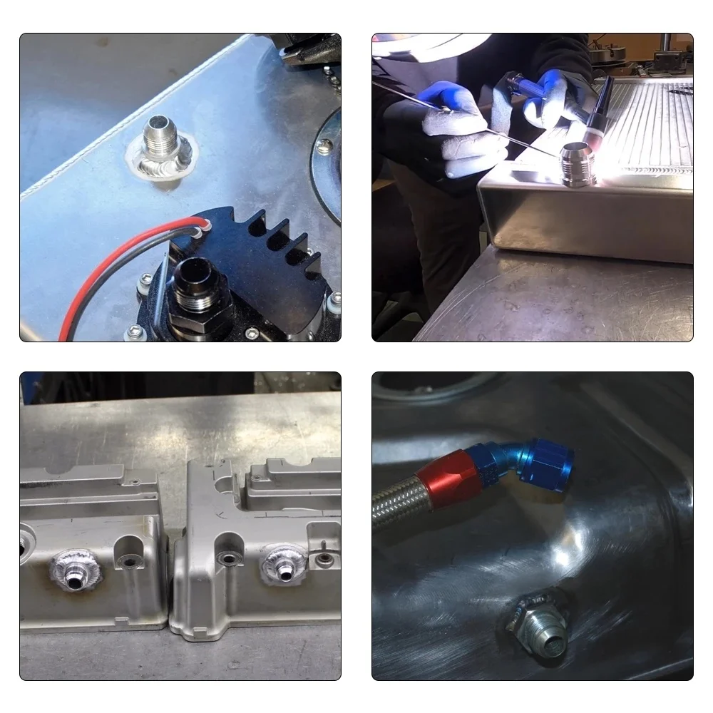 CNSPEED AN6 AN8 AN10 AN12 AN16 AN20 Aluminium Nitrous Schlauch Fitting Männlich Billet Gerade Männlich Schweißen Auf Fitting Adapter Anschlüsse – Detail 6