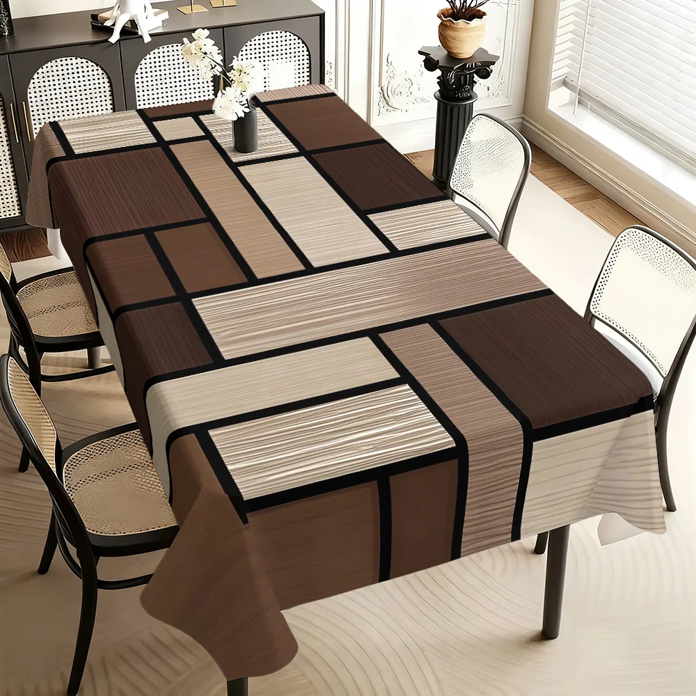 [jit] 1PC rectangular tablecloth/cover, large size, 2D flat printing