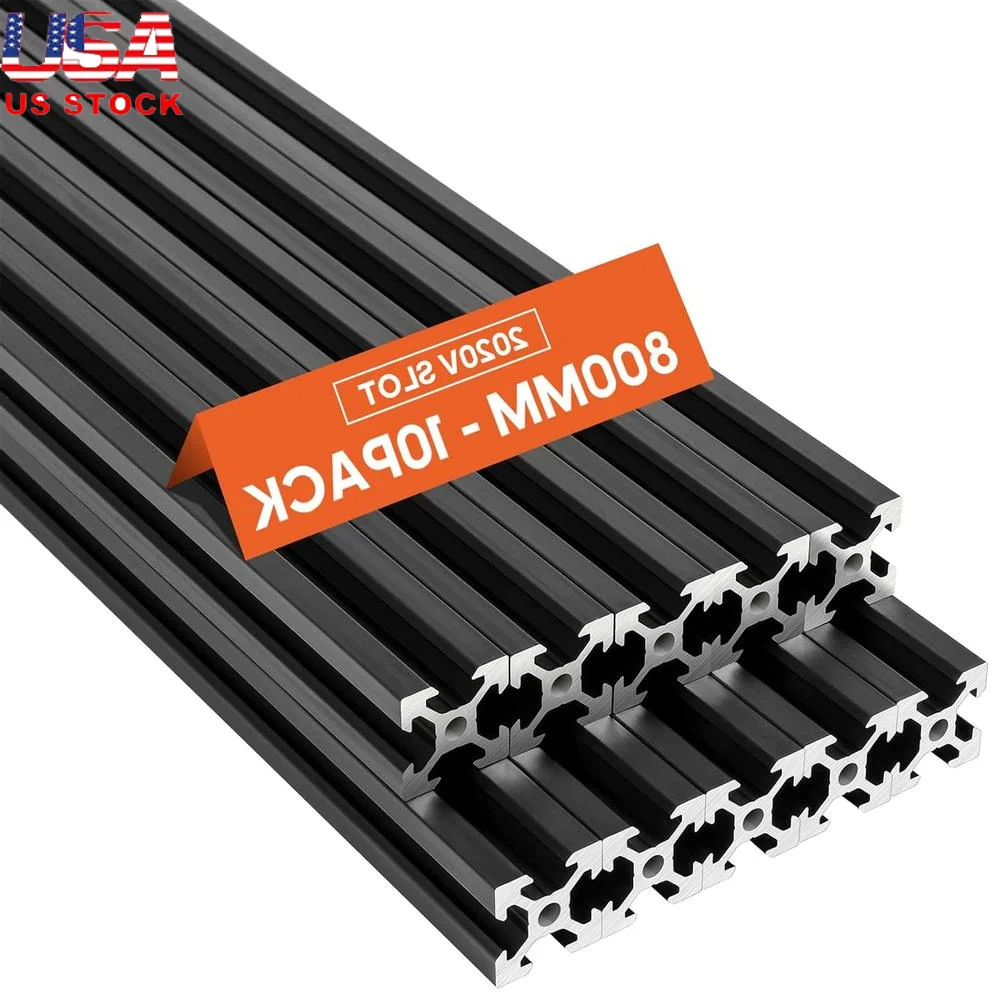

10PCS 800mm Aluminum Extrusion V Slot 2020 Anodized Linear Rail CNC 3D Printer DIY Compatible Parts