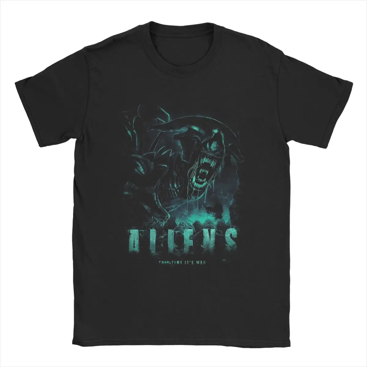 Aliens Romulus Movie Horror T Shirt Men's 100% Cotton Crazy T-Shirts Round Neck New Gothic Tees Short Sleeve merchandise Printed