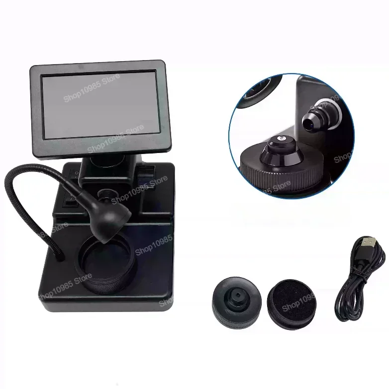 1000X Digital Diamond Girdle Viewer Microscope Camera Diamond Inscription Viewer with 4.3Inch LCD Screen Properties Observer
