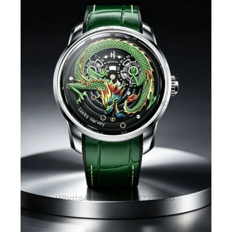 

[Limited edition] Zhenle Shi LUCKY HARVEY Craftsman Series Limited edition Qinglong moving couple mechanical watch