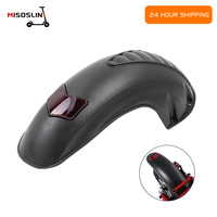 Rear Fender With Taillight Warning Brake Light For KUGOO M4 10 Inch Electric Scooter Widened Mudguard Wings Front Mud Guard Part