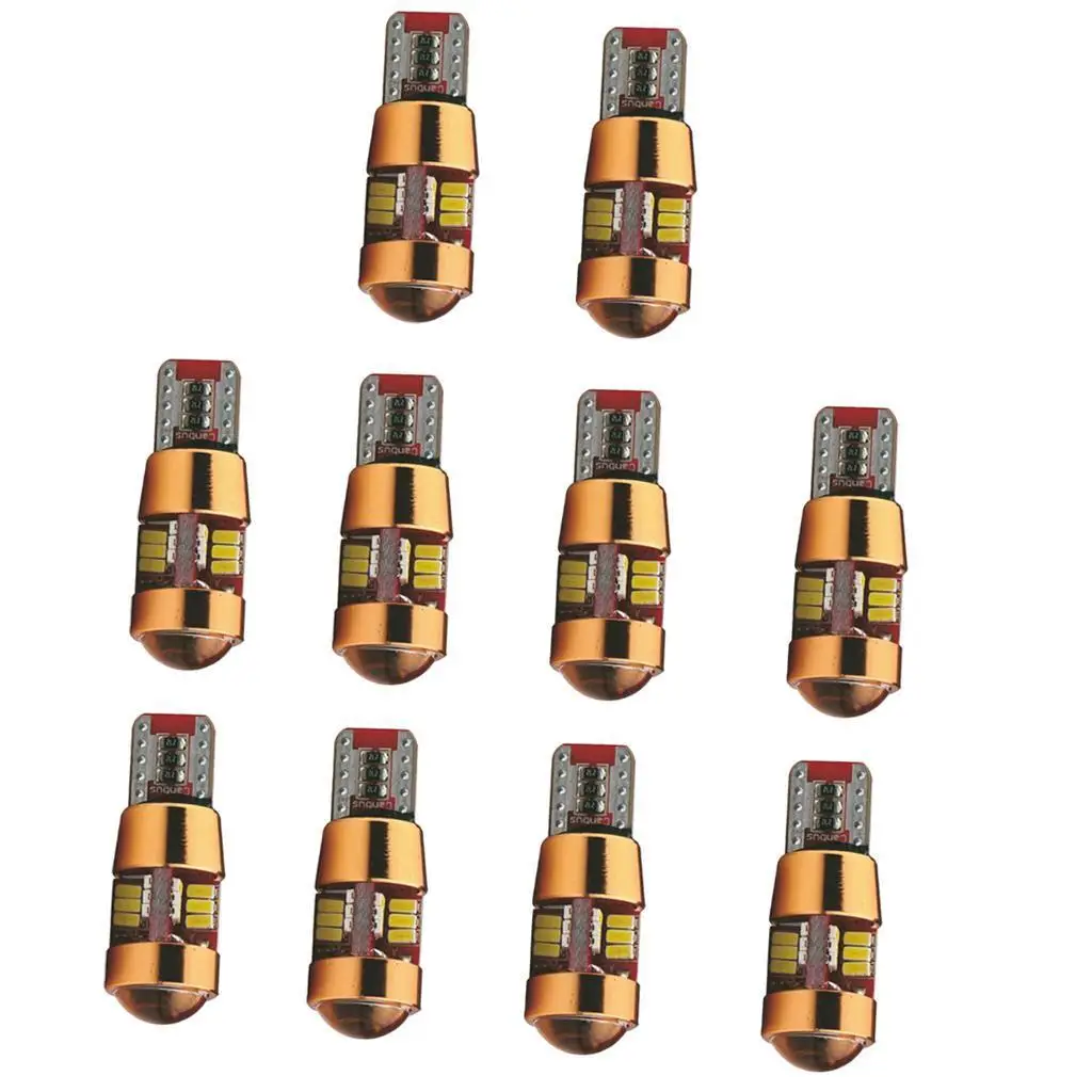 

10 Pieces Gold T10 27SMD 3014 Car Festoon Dome LED Lights License Plate Lamp