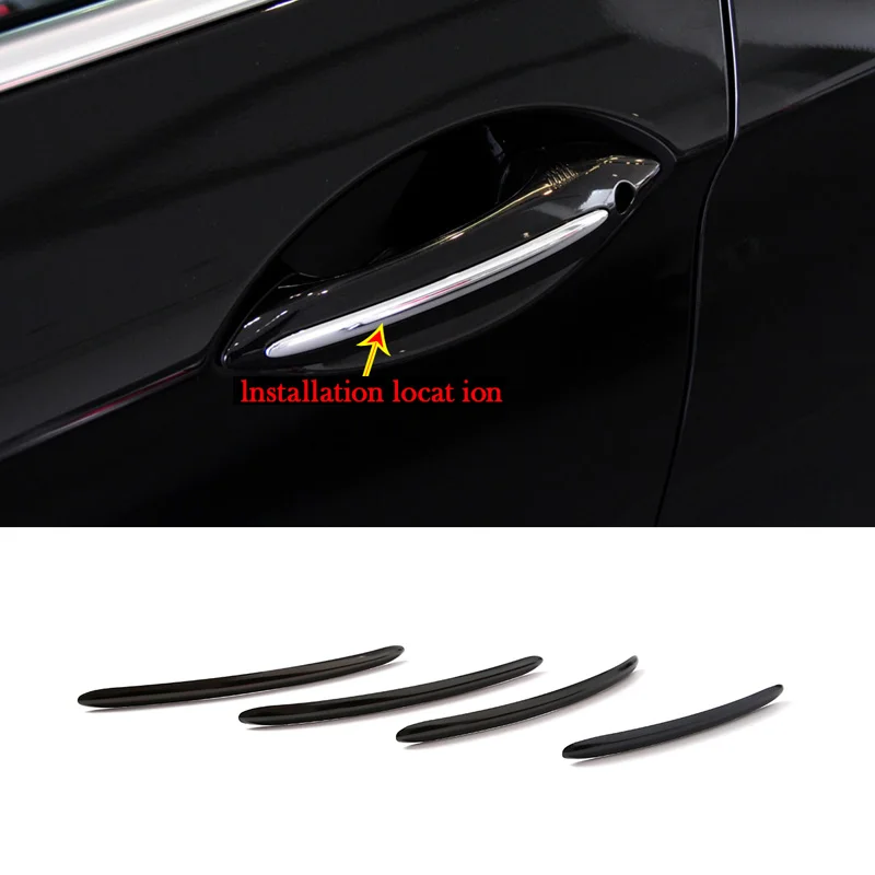 

For BMW 5 Series F10 F18 F11 2011-2017 Stainless Steel Carbon Fiber Style Side Door Handle Cover Stripe Trim Car Accessories