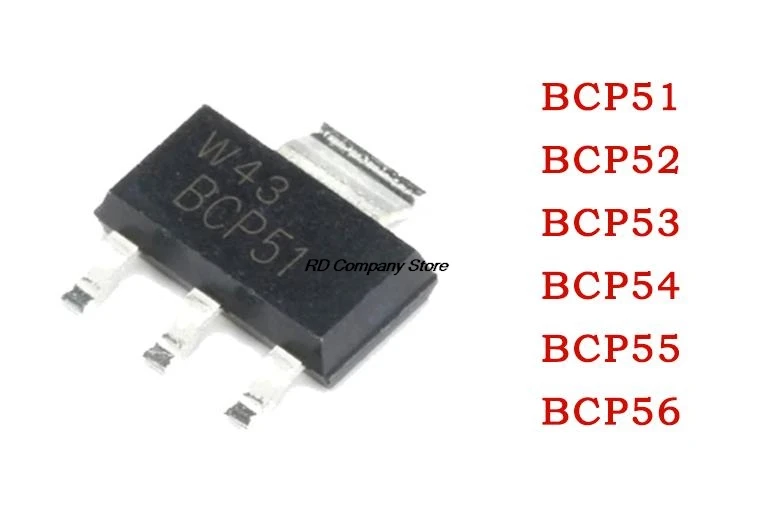 

100PCS BCP51 BCP52 BCP53 BCP54 BCP55 BCP56 Brand New Original Transistor (BJT) patch SOT223