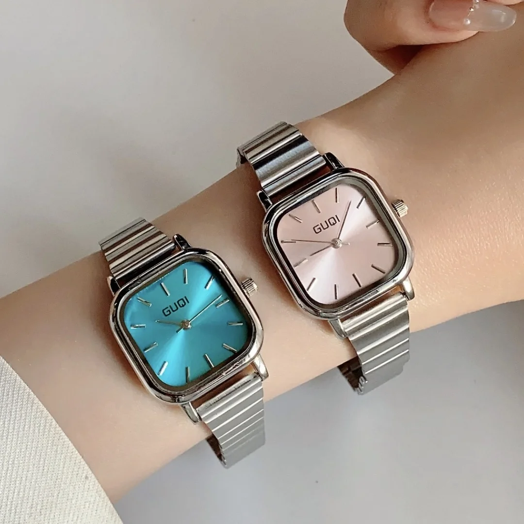 Женские кварцевые наручные часы с простым циферблатом, брендовый бамбуковый ремешок из нержавеющей стали, женские деловые часы, студенческие часы, relojes de mujer