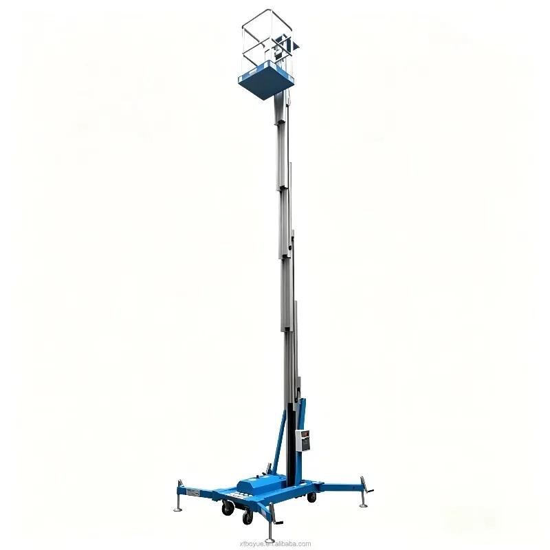 8meters Single Mast Aluminum Lift Platform Indoor Lamp Height LiftsSingle Mast Aluminum Alloy Lifting