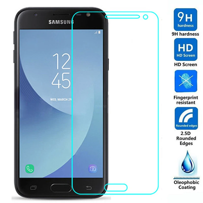 3PCS 100% Original Tempered Glass For Samsung Galaxy J2 Pro 2018 Protective Film Screen Protector For Samsung SM-J250F/DS