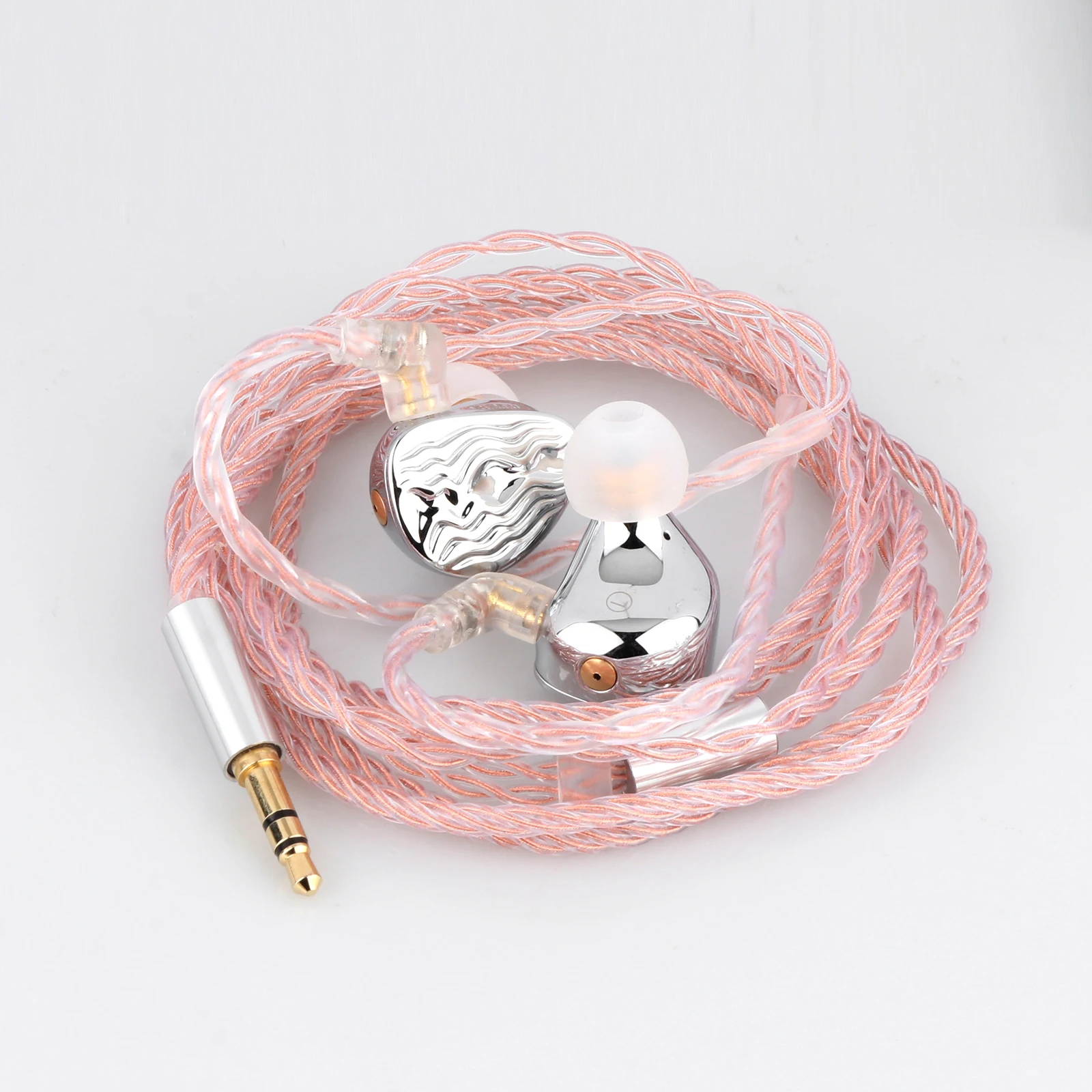 Tripowin Piccolo earphone Driver dinamis LCP, saluran ganda 11mm dengan kabel kemurnian tinggi yang dapat dilepas