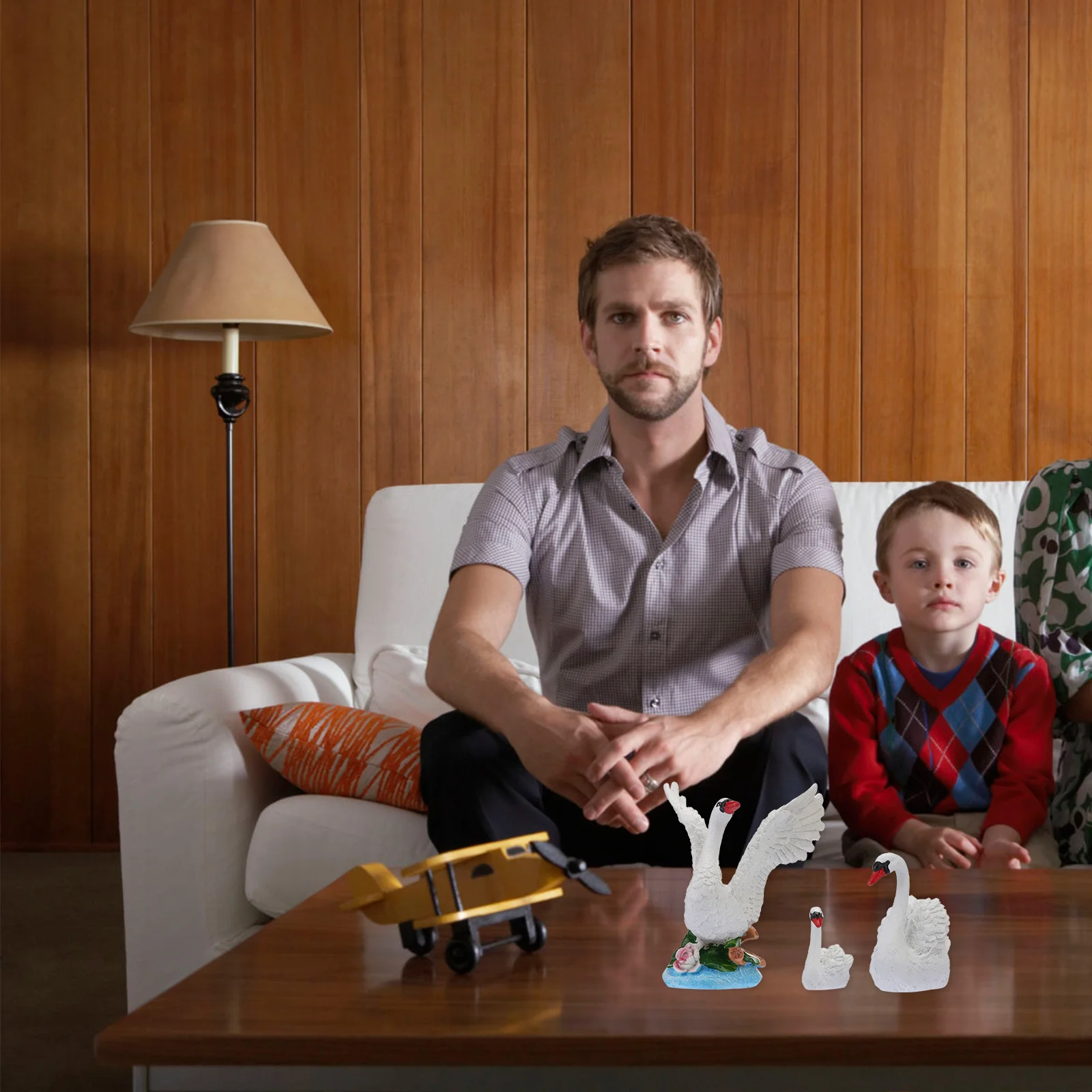 

3Pcs Lovely Swan Craft Cartoon Ornament Home Decor Desktop Accessory Unique Design Good Mood Gift Choice Cartoon Adornment