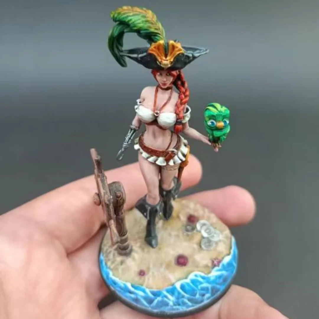 

1/24 Scale Resin Figure Sexy pirate girl Nsfw Assemble Model Kit Unassembled and Unpainted 3D printing DIY toy 1015