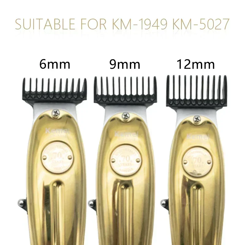 Kemei 1 2 3 6 9 12 mm Hair Trimmer Limit Comb Universal Black Guards Hairdresser Hair Cutting Guide for 5027 1949 5098 9163 5021