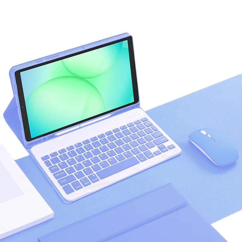 

Чехол с клавиатурой для Samsung Galaxy Tab A11 8,7 дюйма SM-X133 SM-X135 Чехол с гнездом для карандашей Подставка для планшета Клавиатура Funda