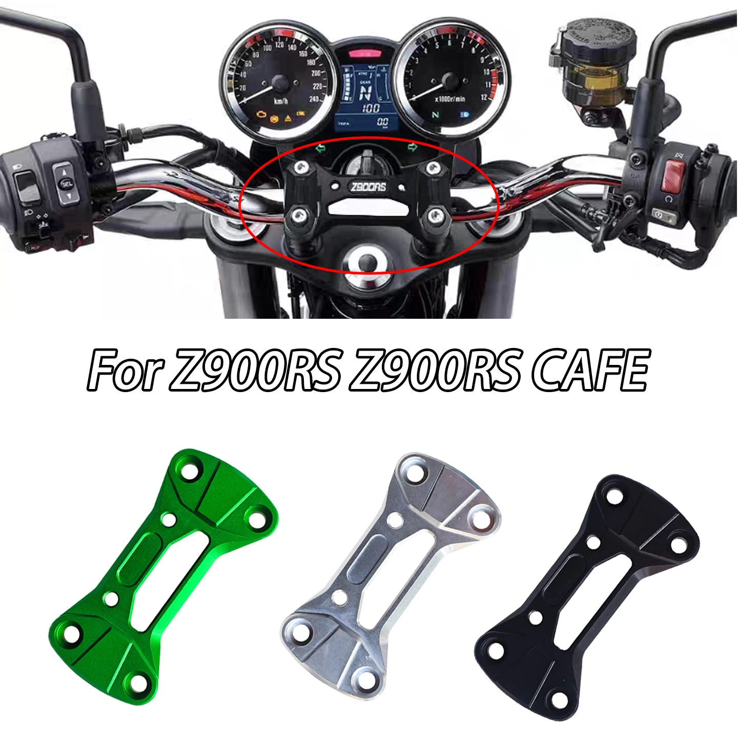 For Kawasaki Z900RS Z 900 RS Z900RS CAFE Motorcycle Accessories Handlebar Cover Modified Decorative Cover Handlebar Riser Clamp