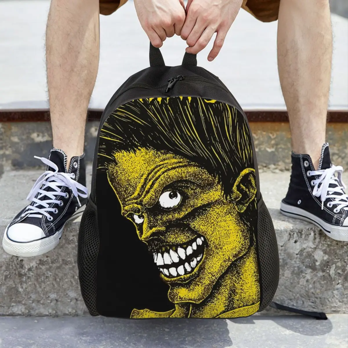 

Awesome Cramps Graphic Backpack Daypack Large Capacity Boys Girls BookBag School Bag Shoulder Bags for Men Women