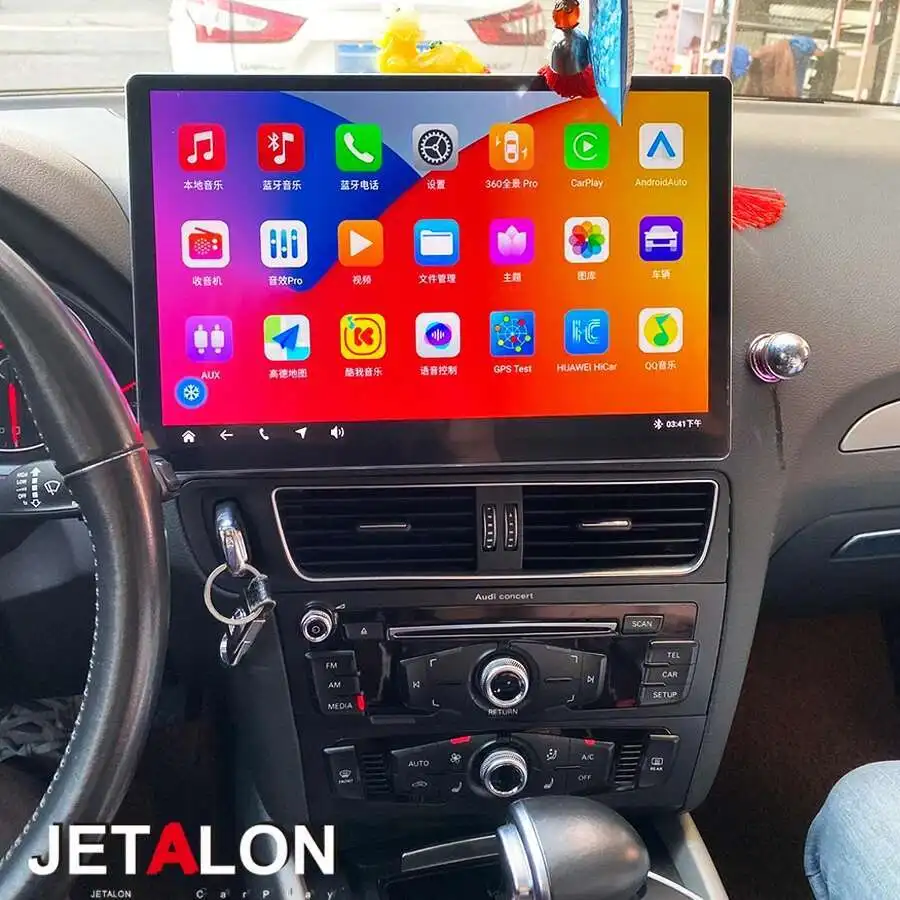 For Audi Q5 2009-2016 256GB Android 13 Screen Car Stereo WIFI 4G SIM Split Screen BT GPS Navi Multimedia Wireless Carplay 13.3