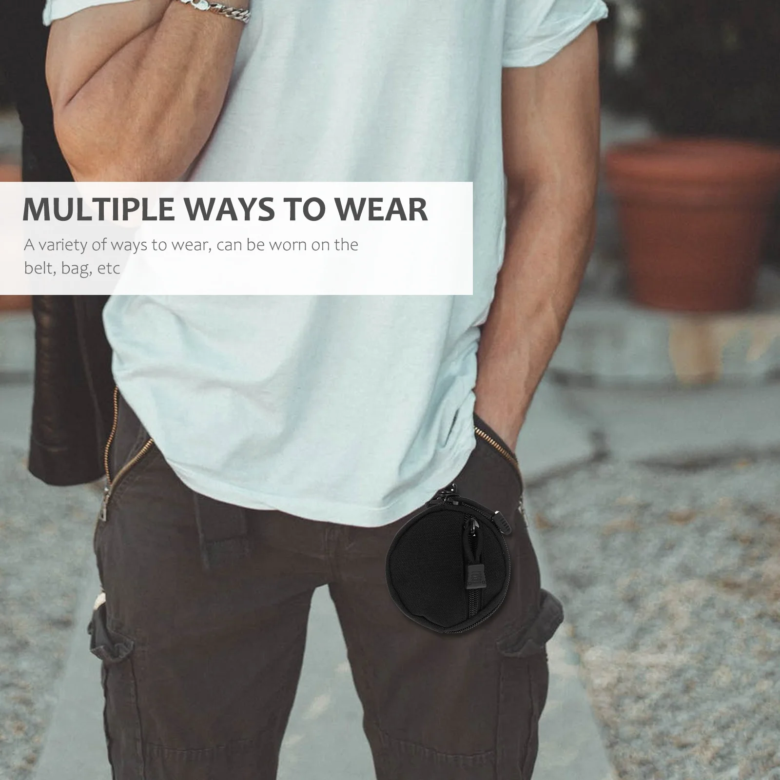 

1Pcs Tactical Outdoor Waterproof Waist Bag Pouch Nylon Compact Coin Key Holder for Camping Hiking Travel Pouch