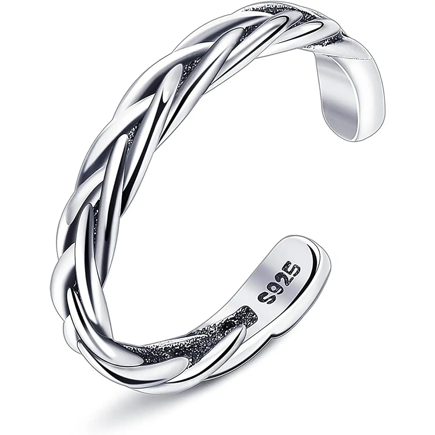 Women's 925 Sterling Silver Vintage Adjustable Toe Ring