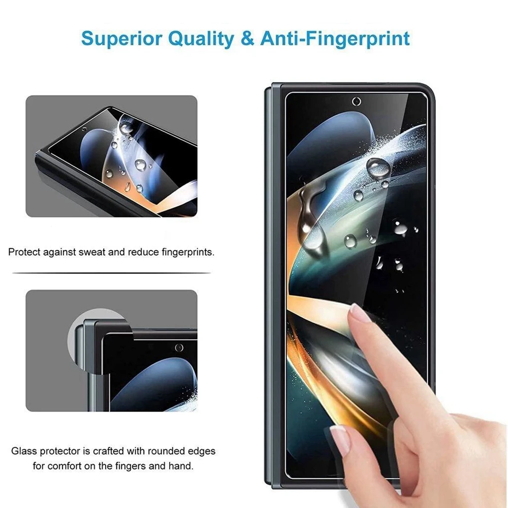 3PCS Tempered Glass For Samsung Galaxy Z Fold 5 4 3 HD Clear Premium Front Screen Protector For Samsung Z ZFold 6 5 Fold5 Film