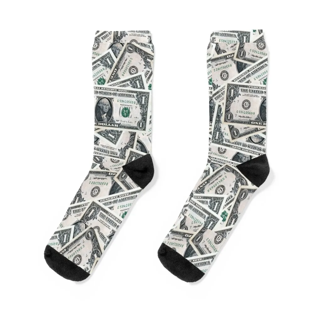 

money pattern Socks ankle Lots hip hop new year Socks For Girls Men's