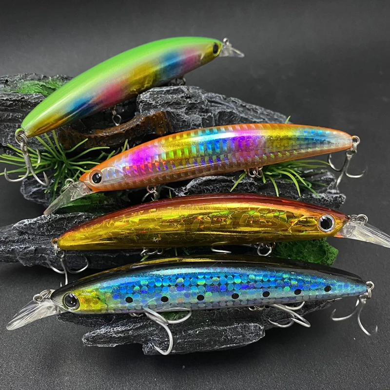 1Pcs 110mm 19g Floating Minnow Lures Long Casting Artificial Bait Trout Bass Lure Wobbler Fishing Tackle Pesca Minnow 9106